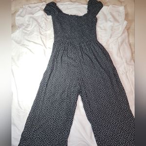 Abercrombie and Fitch black and white cheetah romper